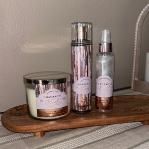 Champagne Toast Candle and Spray Set